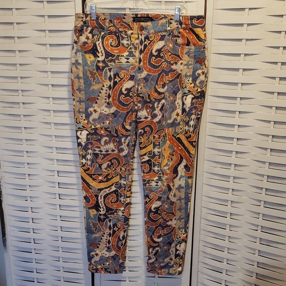 Peruvian Connection Denim - Colorful Paisley Women Jeans